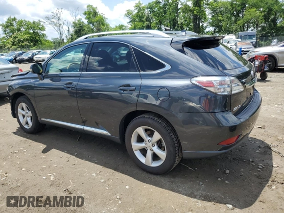 2010 Lexus RX 350 with VIN 2T2BK1BA0AC021772, listed as a Copart auction lot 61842575 with 183,710 mi miles and Salvage title. Bid and sale history available at DreamBid. Image 2.