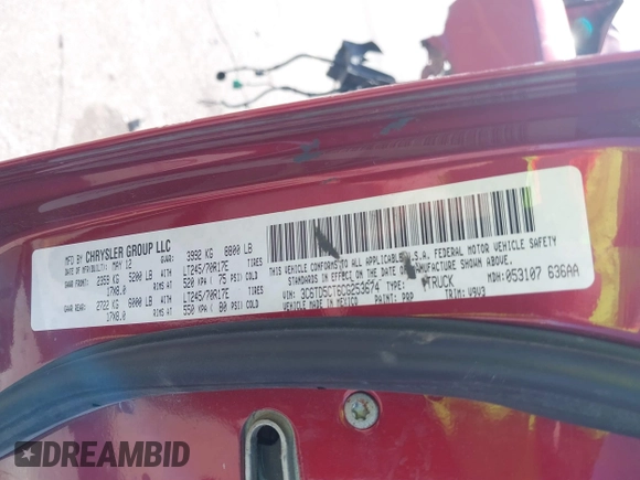 2012 Ram 2500 ST с VIN 3C6TD5CT6CG253674, выставлен на аукционе IAAI как лот 41737833 с пробегом 120 966 миль миль и . История ставок и продаж доступна на DreamBid. Изображение 9.