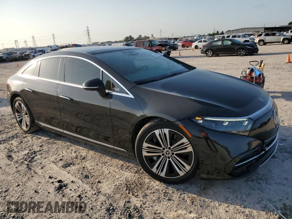 2022 Mercedes-Benz EQS with VIN W1KCG2DB6NA013858, listed as a Copart auction lot 66026954 with 37,422 mi miles and Salvage Title. Bid and sale history available at carsss.com. Image 4.