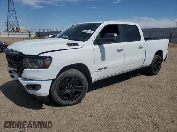 2022 Ram 1500 Big Horn with VIN 1C6RREMTXNN408134, listed as a Copart auction lot 50656415 with 28,686 mi miles and Salvage Title. Bid and sale history available at carsss.com. Image 1.