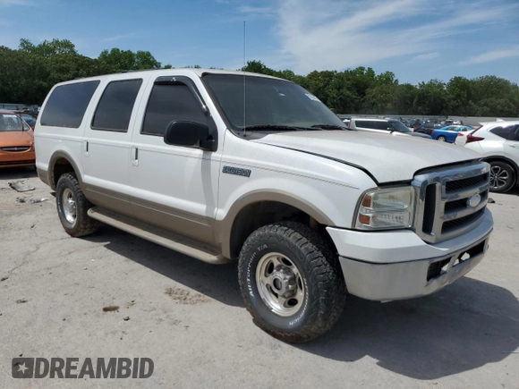 2005 Ford Excursion Eddie Bauer z VIN 1FMNU45S55EB52633, wystawiony jako Copart lot #56335435 z przebiegiem Nie podano mil oraz Czysty tytuł • Clean title. Historia ofert i sprzedaży dostępna na DreamBid. Obrazek 4.