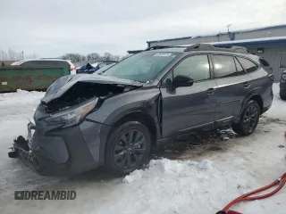 2024 Subaru Outback Onyx z VIN 4S4BTALC6R3288951, wystawiony jako Copart lot #42639175 z przebiegiem 7 320 mil mil oraz Szkoda całkowita • Salvage title. Historia ofert i sprzedaży dostępna na DreamBid. Obrazek 1.