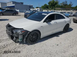 2021 Mercedes-Benz CLA 35 AMG with VIN W1K5J5BB5MN220635, listed as a Copart auction lot 58544855 with 48,776 mi miles and Salvage title. Bid and sale history available at DreamBid. Image 1.