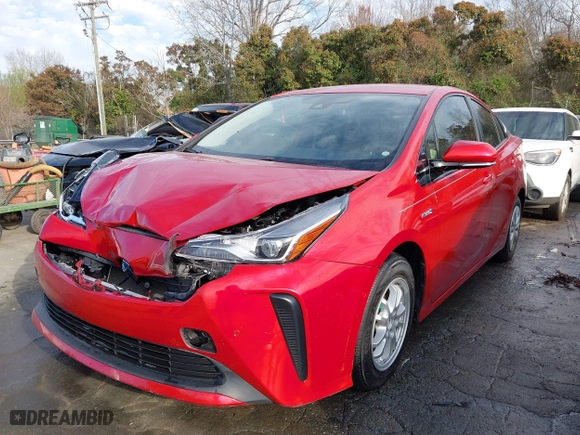 2019 Toyota Prius L Eco with VIN JTDKARFU5K3091949, listed as a IAAI auction lot 41836297 with 46,854 mi miles. Bid and sale history available at carsss.com. Image 17.