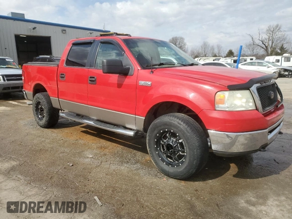 2006 Ford F-150 XLT with VIN 1FTPW14VX6FB68341, listed as a Copart auction lot 47456855 with 181,459 mi miles and Salvage Title. Bid and sale history available at carsss.com. Image 4.