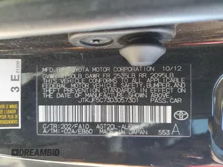 2013 Scion tC with VIN JTKJF5C73D3057301, listed as a Copart auction lot 50015625 with 143,306 mi miles and Salvage Title. Bid and sale history available at carsss.com. Image 12.