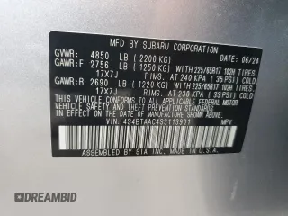 2025 Subaru Outback with VIN 4S4BTAAC4S3113901, listed as a Copart auction lot 72236284 with 537 mi miles and Salvage Title. Bid and sale history available at carsss.com. Image 13.