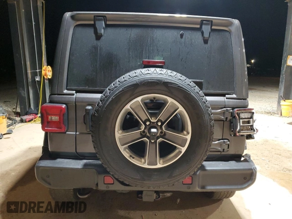 2022 Jeep Wrangler Unlimited Sahara with VIN 1C4HJXEG1NW109232, listed as a Copart auction lot 47986955 with 38,248 mi miles and Salvage title. Bid and sale history available at DreamBid. Image 6.