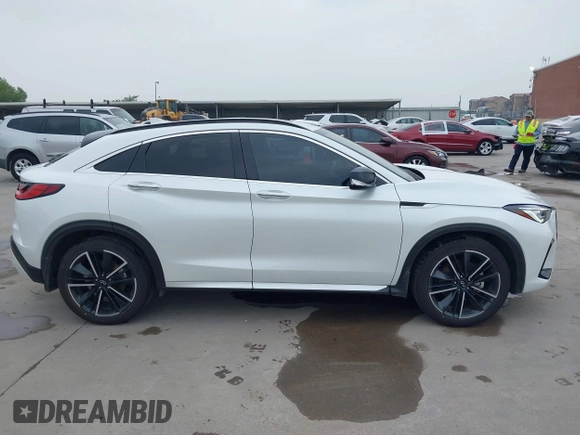 2023 Infiniti QX55 Luxe with VIN 3PCAJ5JR3PF115036, listed as a IAAI auction lot 42290047 with 58,892 mi miles and . Bid and sale history available at DreamBid. Image 13.