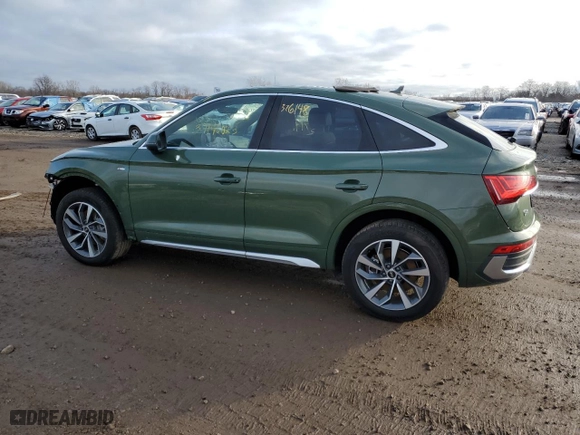 2022 Audi Q5 Sportback S line Premium with VIN WA14AAFY9N2091082, listed as a Copart auction lot 37146023 with NaN miles. Bid and sale history available at carsss.com. Image 2.