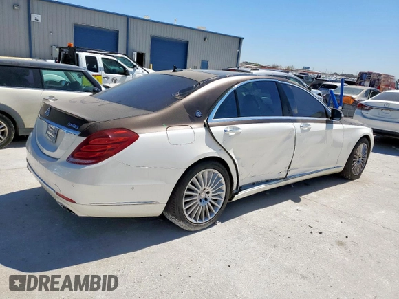 2015 Mercedes-Benz S with VIN WDDUG7GB7FA135269, listed as a Copart auction lot 50254395 with 63,458 mi miles and Salvage Title. Bid and sale history available at DreamBid. Image 3.