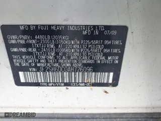 2010 Subaru Forester 2.5X Limited with VIN JF2SH6DC0AH726096, listed as a IAAI auction lot 41990918 with 226,580 mi miles. Bid and sale history available at carsss.com. Image 9.