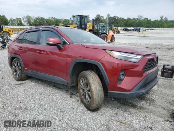 2022 Toyota RAV4 Hybrid XLE Premium with VIN 4T3B6RFV5NU074838, listed as a Copart auction lot 56697215 with 61,309 mi miles and Salvage title. Bid and sale history available at DreamBid. Image 4.