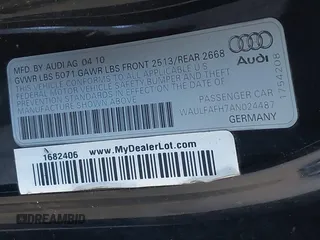 2010 Audi A5 Premium Plus z VIN WAULFAFH7AN024487, wystawiony jako IAAI lot #41574470 z przebiegiem 116 074 mil mil oraz . Historia ofert i sprzedaży dostępna na DreamBid. Obrazek 9.