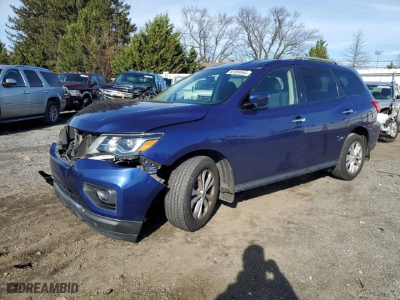2019 Nissan Pathfinder S with VIN 5N1DR2MN5KC582750, listed as a Copart auction lot 82484944 with 114224 miles and Salvage Title. Bid and sale history available at carsss.com. Image 1.