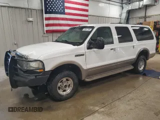 2003 Ford Excursion с VIN 1FMSU45F83EA56921, выставлен на аукционе Copart как лот 49847395 с пробегом 264 040 миль миль и Чистый • Clean title. История ставок и продаж доступна на DreamBid. Изображение 1.