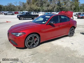 2022 Alfa Romeo Giulia Veloce with VIN ZARFANBN0N7660752, listed as a Copart auction lot 47805155 with 12,519 mi miles and Salvage Title. Bid and sale history available at carsss.com. Image 1.