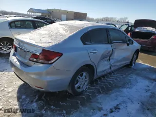 2015 Honda Civic Sedan LX with VIN 19XFB2F56FE035807, listed as a Copart auction lot 41630255 with 194,864 mi miles and Salvage Title. Bid and sale history available at carsss.com. Image 3.