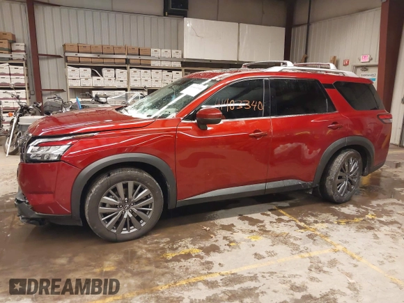 2023 Nissan Pathfinder SL with VIN 5N1DR3CD7PC230257, listed as a IAAI auction lot 41403340 with 22,698 mi miles and . Bid and sale history available at DreamBid. Image 15.