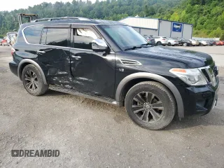 2017 Nissan Armada SL with VIN JN8AY2NC0H9503812, listed as a Copart auction lot 59825804 with 110,288 mi miles and Salvage Title. Bid and sale history available at carsss.com. Image 4.