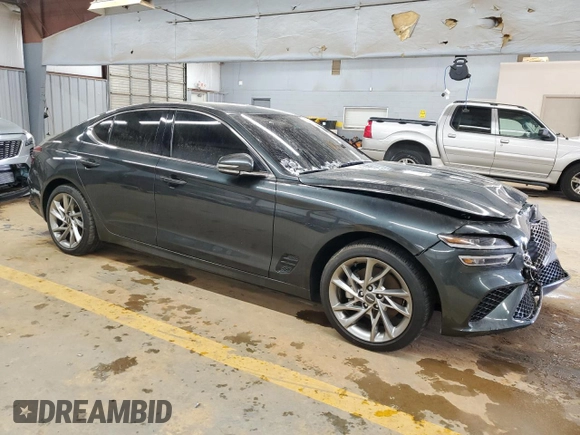 2022 Genesis G70 2.0T with VIN KMTG34TA1NU088981, listed as a Copart auction lot 88038865 with 29,407 mi miles and Salvage Title. Bid and sale history available at DreamBid. Image 4.