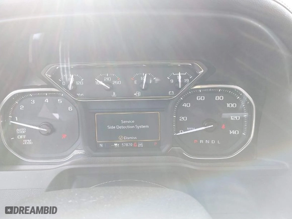 2020 GMC Sierra 1500 SLT with VIN 3GTU9DEDXLG160073, listed as a IAAI auction lot 41384026 with 57,870 mi miles. Bid and sale history available at carsss.com. Image 7.