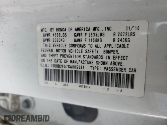 2016 Acura TLX Technology z VIN 19UUB2F57GA005034, wystawiony jako Copart lot #49744165 z przebiegiem 124 753 mil mil oraz Szkoda całkowita • Salvage title. Historia ofert i sprzedaży dostępna na DreamBid. Obrazek 13.