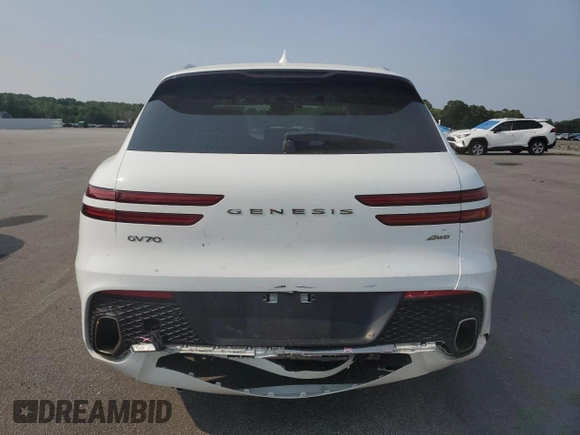 2025 Genesis GV70 2.5T with VIN 5NMMADTB2SH024483, listed as a Copart auction lot 59494495 with 16,518 mi miles and Clean title. Bid and sale history available at DreamBid. Image 6.