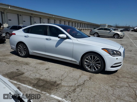 2016 Hyundai Genesis 3.8L z VIN KMHGN4JE9GU117351, wystawiony jako Copart lot #52179085 z przebiegiem 121 280 mil mil oraz Szkody całkowita. Historia ofert i sprzedaży dostępna na DreamBid. Obrazek 4.