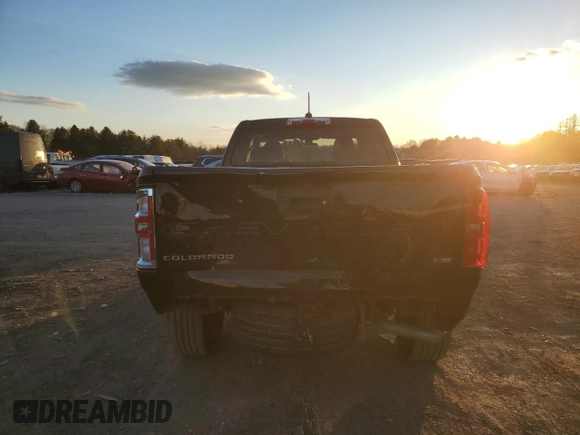 2021 Chevrolet Colorado 4WD Work Truck with VIN 1GCHTBEN5M1181798, listed as a Copart auction lot 82525004 with 38,705 mi miles and Salvage Title. Bid and sale history available at carsss.com. Image 6.