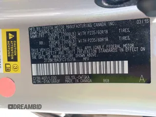 2015 Lexus RX 350 with VIN 2T2BK1BA3FC315318, listed as a IAAI auction lot 42654949 with 161,443 mi miles and . Bid and sale history available at DreamBid. Image 9.