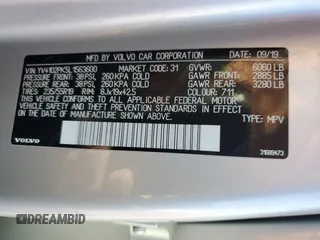 2020 Volvo XC90 Momentum with VIN YV4102PK5L1563600, listed as a Copart auction lot 52602275 with 50,305 mi miles and Salvage Title. Bid and sale history available at carsss.com. Image 13.