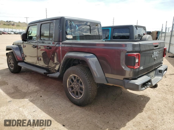 2021 Jeep Gladiator Overland with VIN 1C6HJTFG0ML603872, listed as a Copart auction lot 50242155 with 39,109 mi miles and Salvage title. Bid and sale history available at DreamBid. Image 2.