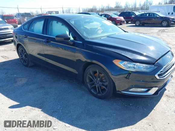 2018 Ford Fusion SE with VIN 3FA6P0HD5JR239290, listed as a IAAI auction lot 41810137 with 43,202 mi miles. Bid and sale history available at carsss.com. Image 1.