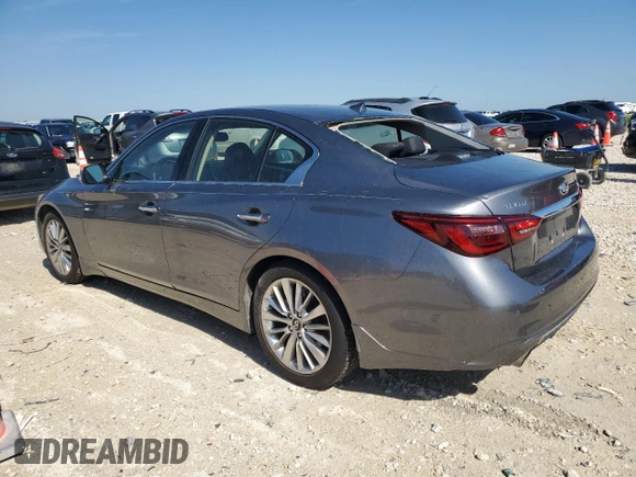 2021 Infiniti Q50 Luxe with VIN JN1EV7BP5MM702973, listed as a Copart auction lot 53355165 with 54,114 mi miles and Clean title. Bid and sale history available at DreamBid. Image 2.