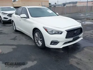 2021 Infiniti Q50 Luxe z VIN JN1EV7BP1MM700038, wystawiony jako IAAI lot #41484491 z przebiegiem 27 071 mil mil oraz . Historia ofert i sprzedaży dostępna na DreamBid. Obrazek 1.