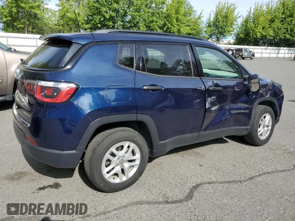 2017 Jeep Compass Sport с VIN 3C4NJDAB0HT639665, выставлен на аукционе Copart как лот 61743885 с пробегом 36 004 миль миль и Списание • Salvage title. История ставок и продаж доступна на DreamBid. Изображение 3.