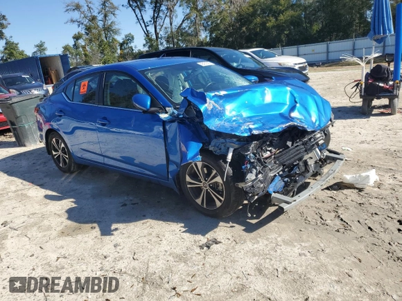 2022 Nissan Sentra SV with VIN 3N1AB8CV9NY268291, listed as a Copart auction lot 42421625 with 14,089 mi miles and Non Repairable. Bid and sale history available at carsss.com. Image 4.
