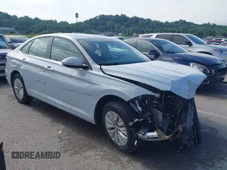 2019 Volkswagen Jetta S with VIN 3VWC57BU4KM084490, listed as a IAAI auction lot 42527275 with 50,061 mi miles and . Bid and sale history available at DreamBid. Image 1.