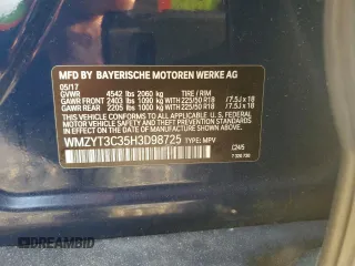2017 MINI Countryman Cooper S with VIN WMZYT3C35H3D98725, listed as a Copart auction lot 73173754 with 36,285 mi miles and Salvage Title. Bid and sale history available at carsss.com. Image 14.