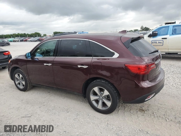 2015 Acura MDX with VIN 5FRYD4H29FB015576, listed as a Copart auction lot 63522315 with 66,884 mi miles and Salvage title. Bid and sale history available at DreamBid. Image 2.