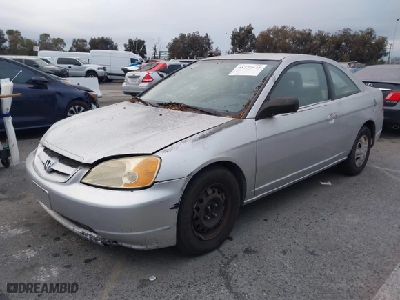 2002 Honda Civic LX with VIN 1HGEM22532L024309, listed as a IAAI auction lot 41777543 with 202,512 mi miles. Bid and sale history available at carsss.com. Image 2.