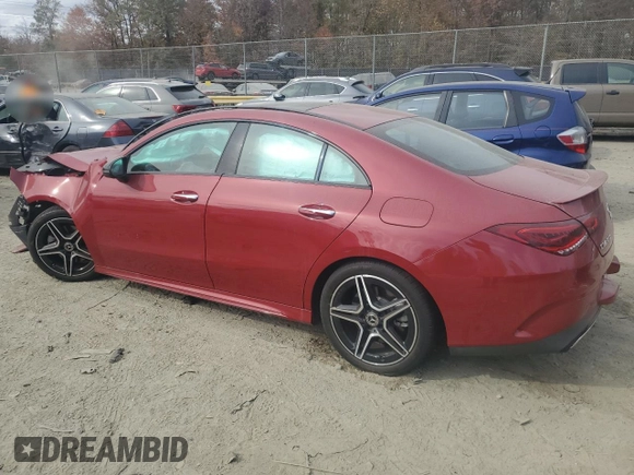 2021 Mercedes-Benz CLA with VIN W1K5J4HB0MN165366, listed as a Copart auction lot 78913674 with 33,779 mi miles and Salvage Title. Bid and sale history available at carsss.com. Image 2.