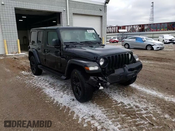2021 Jeep Wrangler Unlimited Sahara Altitude с VIN 1C4HJXEN3MW796808, выставлен на аукционе Copart как лот 88975515 с пробегом 25 824 миль миль и Списание • Salvage title. История ставок и продаж доступна на DreamBid. Изображение 11.