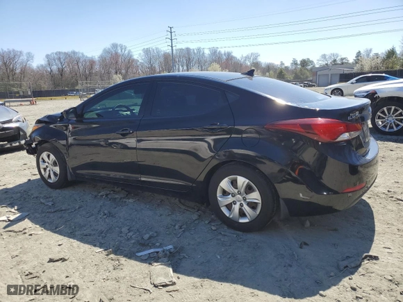 2016 Hyundai Elantra SE with VIN KMHDH4AE8GU474904, listed as a Copart auction lot 50941745 with 105,815 mi miles and Salvage Title. Bid and sale history available at carsss.com. Image 2.