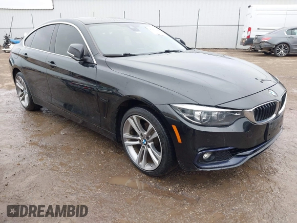 2019 BMW 4 Series 430i xDrive with VIN WBA4J3C53KBL08291, listed as a IAAI auction lot 41471858 with 63,933 mi miles. Bid and sale history available at carsss.com. Image 1.