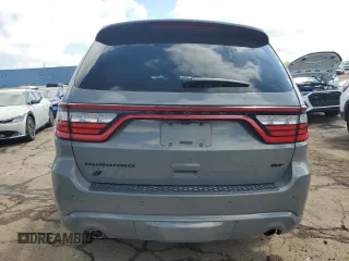 2025 Dodge Durango GT Plus with VIN 1C4RDJDG7SC503972, listed as a Copart auction lot 56074765 with 7,104 mi miles and Salvage title. Bid and sale history available at DreamBid. Image 6.