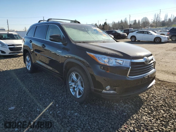 2015 Toyota Highlander Limited with VIN 5TDDCRFH6FS010841, listed as a Copart auction lot 89316875 with 75,873 mi miles and Salvage title. Bid and sale history available at DreamBid. Image 4.