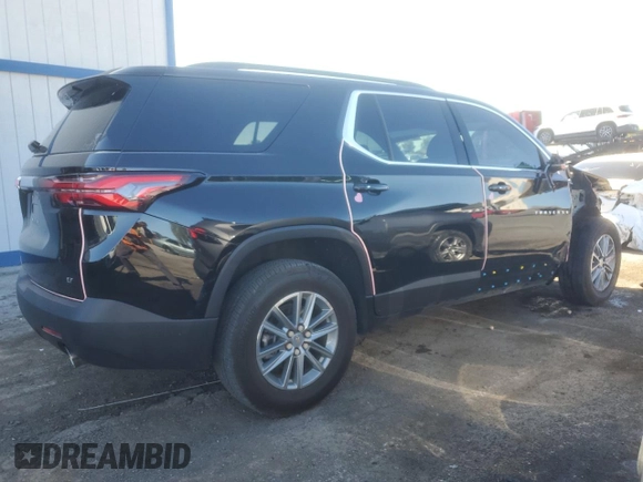 2023 Chevrolet Traverse LT Cloth with VIN 1GNERGKW7PJ272577, listed as a Copart auction lot 57145305 with 7,190 mi miles and Salvage title. Bid and sale history available at DreamBid. Image 3.