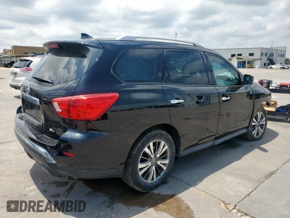 2019 Nissan Pathfinder SL with VIN 5N1DR2MN1KC628235, listed as a Copart auction lot 58957095 with 169,000 mi miles and Salvage title. Bid and sale history available at DreamBid. Image 3.